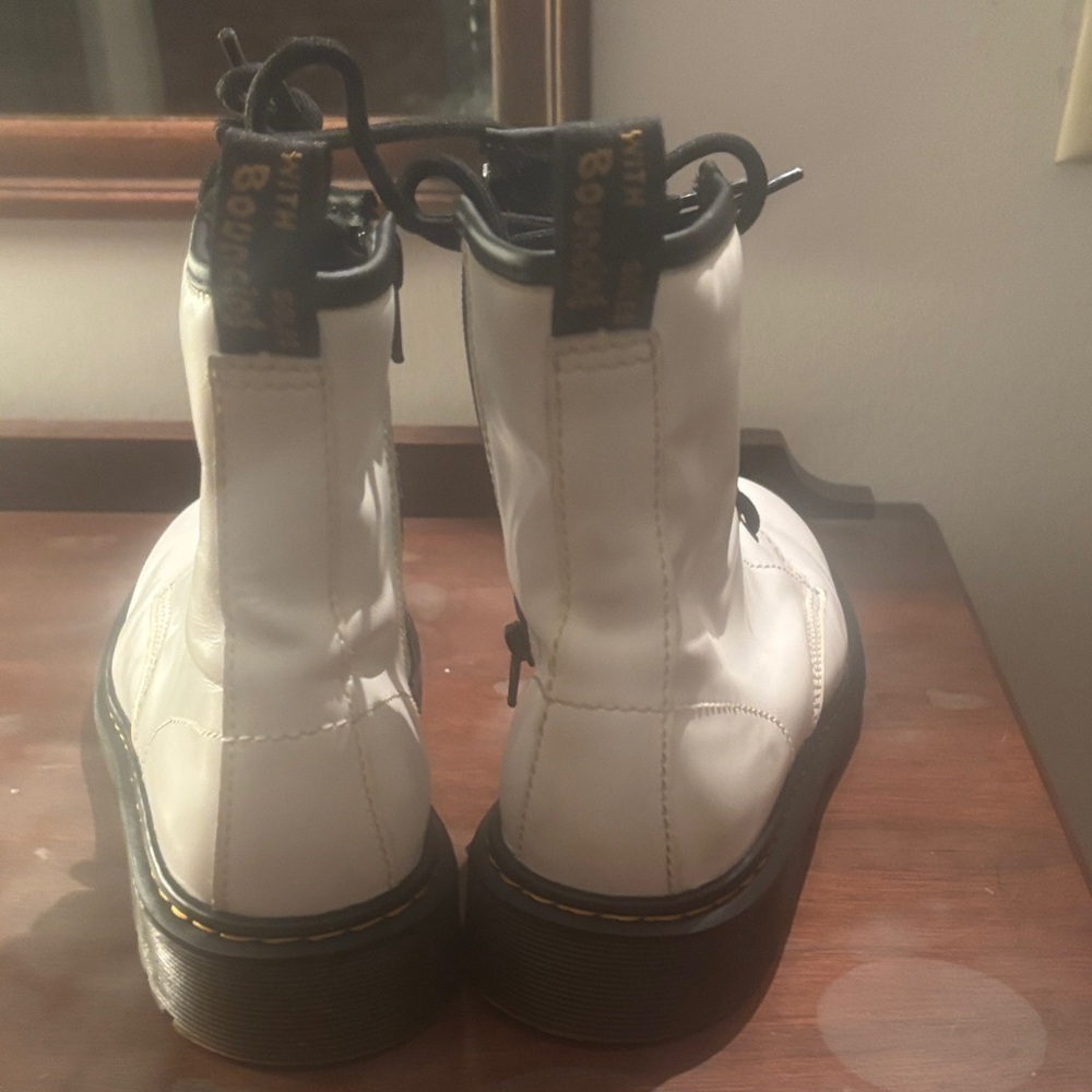 Dr. Martens White Combat Boots - Picture 9 of 12